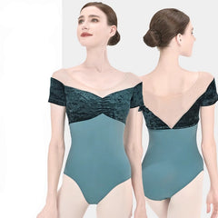 Corisande Velvet Short Sleeve Leotard