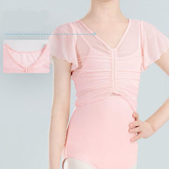 Petalorin Mesh Ruched Practice Blouse