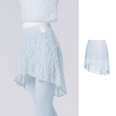 Voravienne Lace High-Low Wrap Skirt