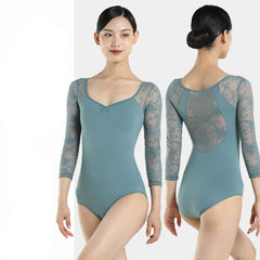 Kallistae Lace Contour Long Sleeve Leotard