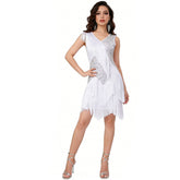 Yoravienne Sequin Fringe Stage Dress