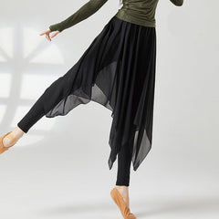 Elyvoria Chiffon Asymmetrical Overlay Skirt