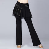Zavienne High-Waist Skirted Pants