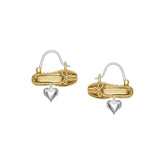 Bravina Ballet Shoe Heart Drop Earrings