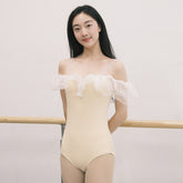 Jovita Ruffle Mesh Sleeve Leotard