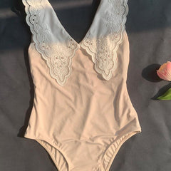 Winslet Lace Collar Sleeveless Leotard