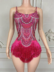 Telavienne Crystal Fringe Bodysuit