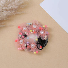 Evorine Floral Pearl Bun Hair Net