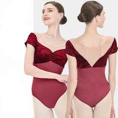 Corisande Velvet Short Sleeve Leotard
