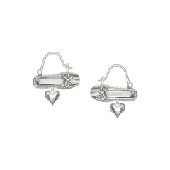 Bravina Ballet Shoe Heart Drop Earrings
