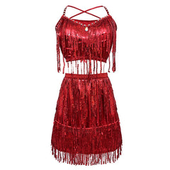 Xoravelle Sequin Fringe Set