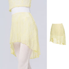 Voravienne Lace High-Low Wrap Skirt