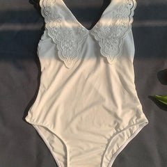 Winslet Lace Collar Sleeveless Leotard