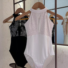 Ivara Halter-Neck Lace Leotard