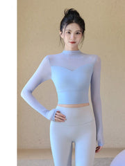 Greer Mesh Panel Long Sleeve Top