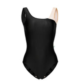 Adara Asymmetrical Strap Mesh Leotard