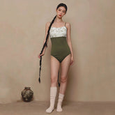 Siravelle Printed Strap Leotard