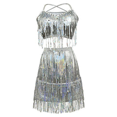 Xoravelle Sequin Fringe Set
