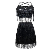 Xoravelle Sequin Fringe Set