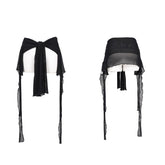 Quivoria Mesh Tie-Front Flowy Waist-Tie