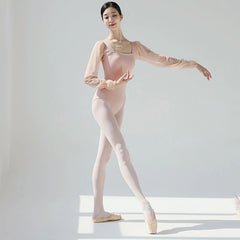 Rhoswen Sheer Sleeve Training Leotard