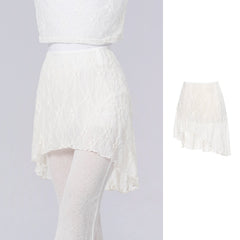 Voravienne Lace High-Low Wrap Skirt