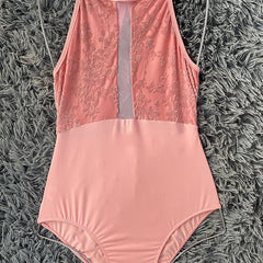 Ivara Halter-Neck Lace Leotard