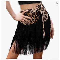 Ilvoria Fringe Tassel Hip Wrap Skirt
