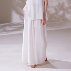 Lune High-Neck Top and Wide-Leg Flow Pants