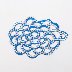 Xelavienne Rhinestone Floral Hair Clip