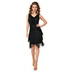 Yoravienne Sequin Fringe Stage Dress