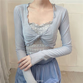 Galene Sheer Wrap Mesh Long Sleeve Outerwear