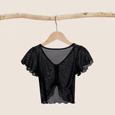 Petalorin Mesh Ruched Practice Blouse