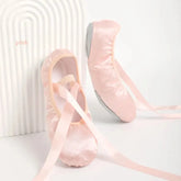 Satin Ballet Shoes with Ribbon