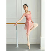 Jada Low-Back Pink Mesh Leotard