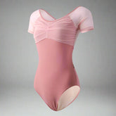 Jada Low-Back Pink Mesh Leotard