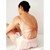 Mesh Splice Wrap Ballet Leotard