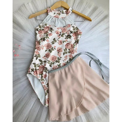 Tallulah Floral High Neck Coverall Leotard