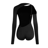 Backless Long Sleeve Latin Bodysuit