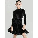 Girls' Velvet Latin Dance Dress