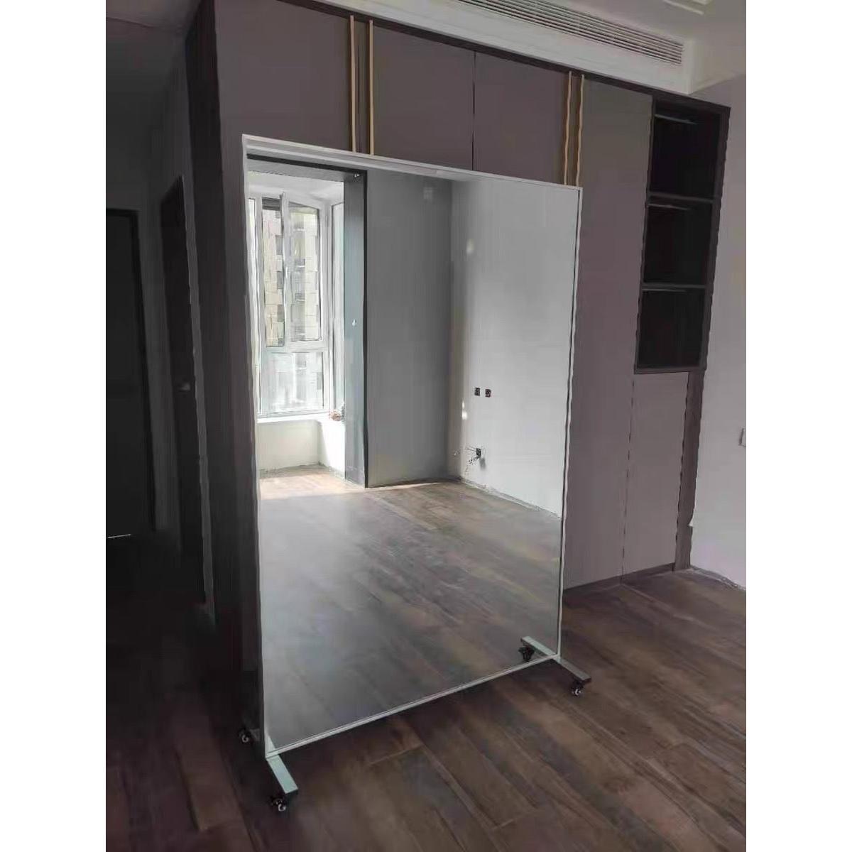 Shatterproof Framed Mirror on Wheels Shatterproof Framed Mirror on Wheels