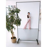 Shatterproof Framed Mirror on Wheels