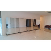 Shatterproof Frameless Mirror on Wheels