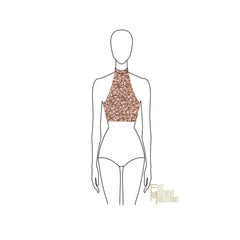 Couture Halter Back Crop Top