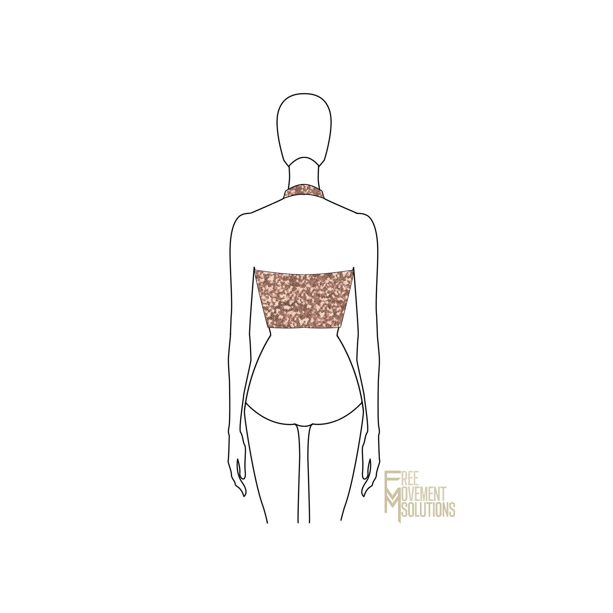 Couture Halter Back Crop Top Couture Halter Back Crop Top
