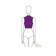 Couture Keyhole Mock Neck Crop Top