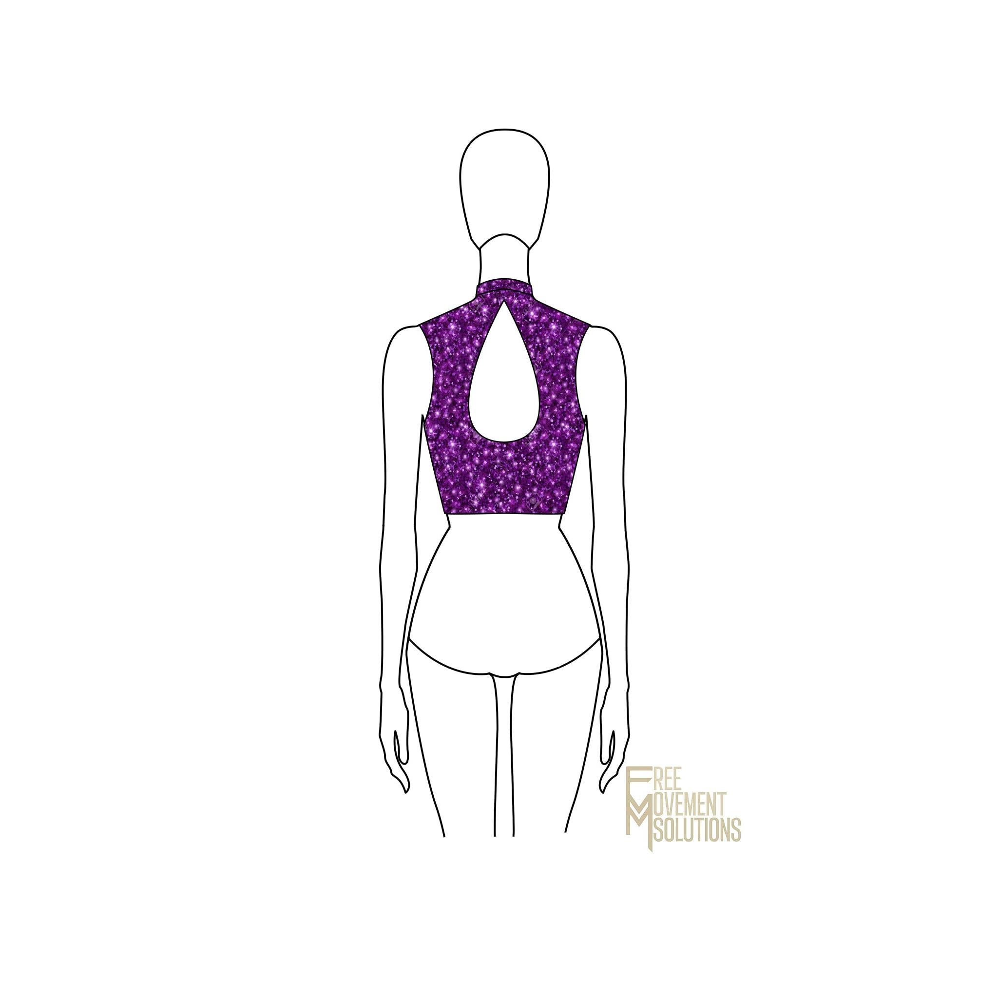 Couture Keyhole Mock Neck Crop Top Couture Keyhole Mock Neck Crop Top
