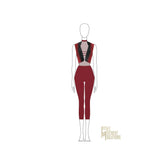 Couture Sleeveless Mock Neck Unitard