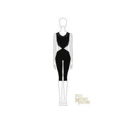 Couture Cut Out Long Sleeve Unitard