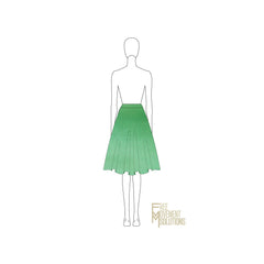 Couture Flared Knee Length Skirt